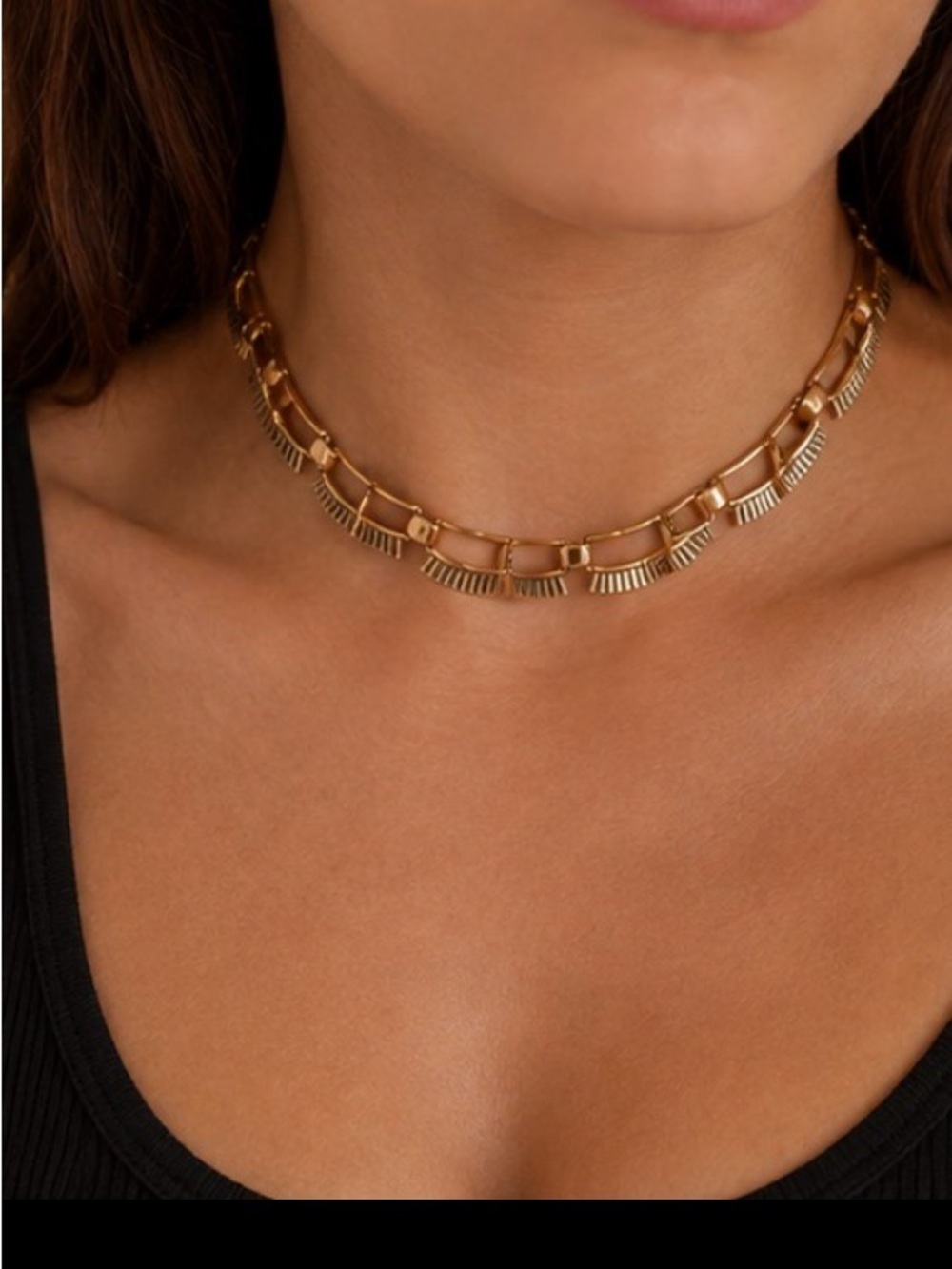 16” Copper Fancy Choker Necklace